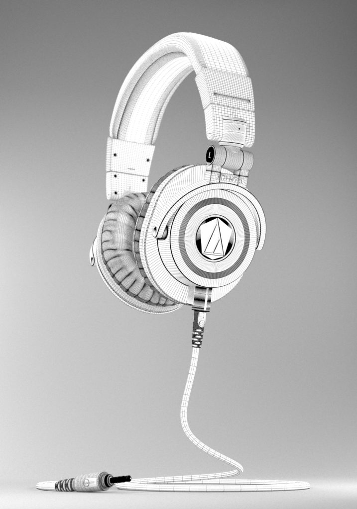 Photoreal Audio-Technica ATH-M50x 3D Model