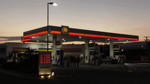 Architectural Photography Gas Station GIF