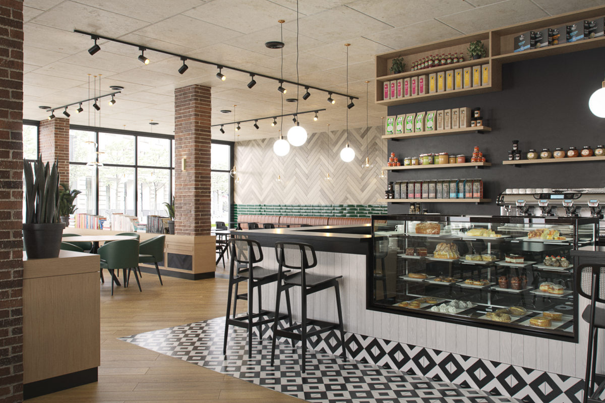 Roma Café - Photoreal Retail Render